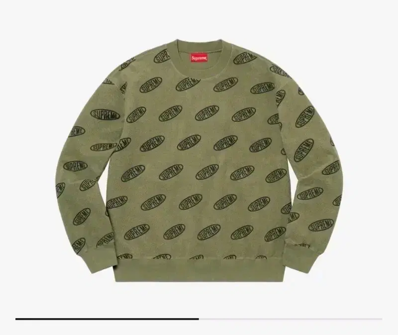 [M] Supreme 슈프림 라이너 크루넥 올리브 21SS