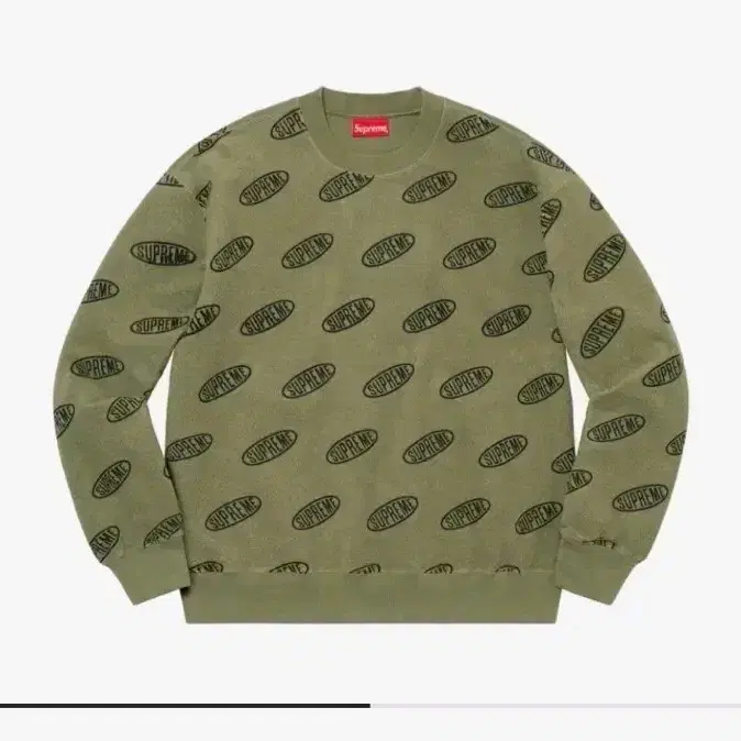 [M] Supreme 슈프림 라이너 크루넥 올리브 21SS