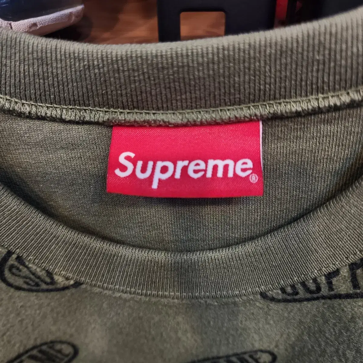 [M] Supreme 슈프림 라이너 크루넥 올리브 21SS