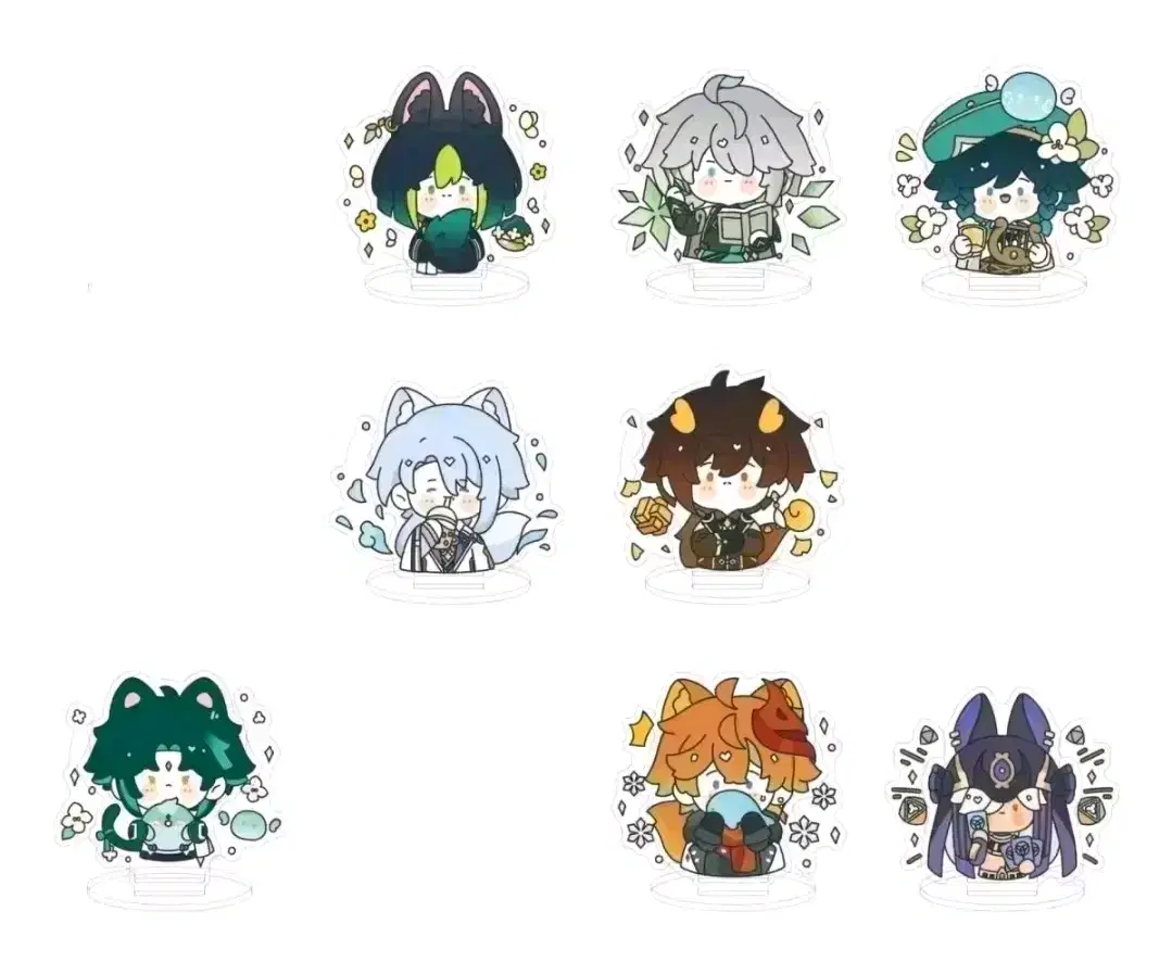 Genshin Impact Mini acrylic stand sell [Wanderer, Cow, Palm, Walnut, Ayato, etc.]