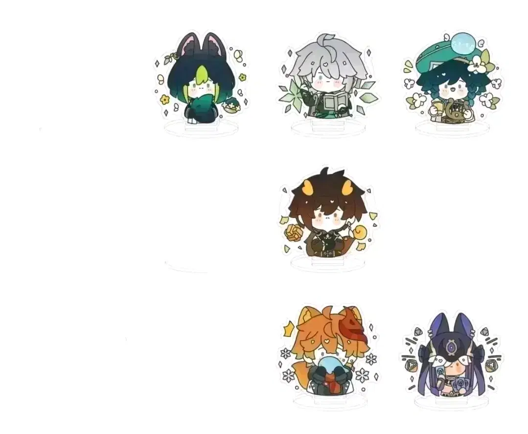 Genshin Impact Mini acrylic stand sell [Wanderer, Cow, Palm, Walnut, Ayato, etc.]