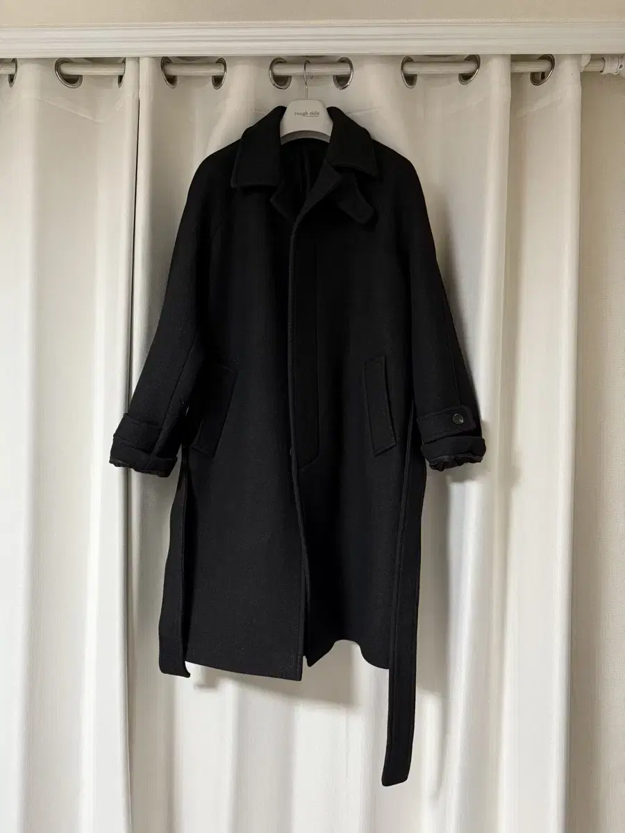 부기홀리데이 12 BELTED BALMACAAN COAT (DARK BR