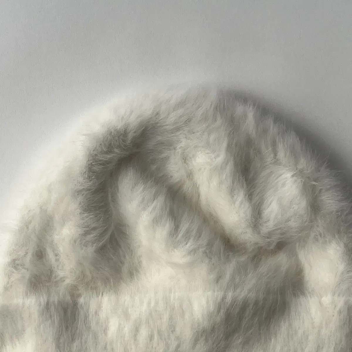 White Fake Fur Beanie