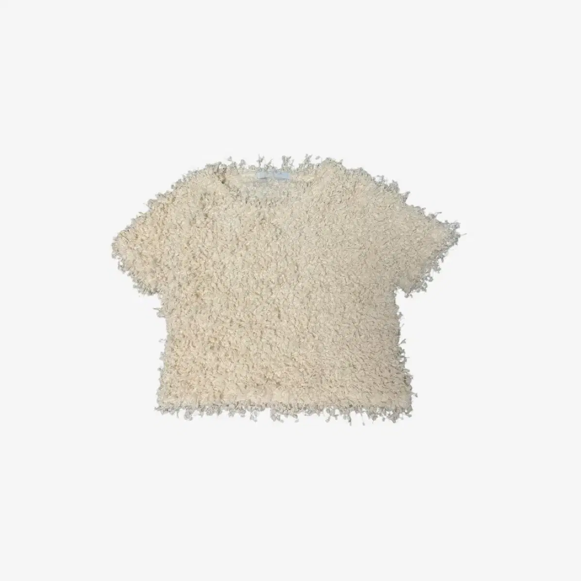 short sleeves boucle cropped tee