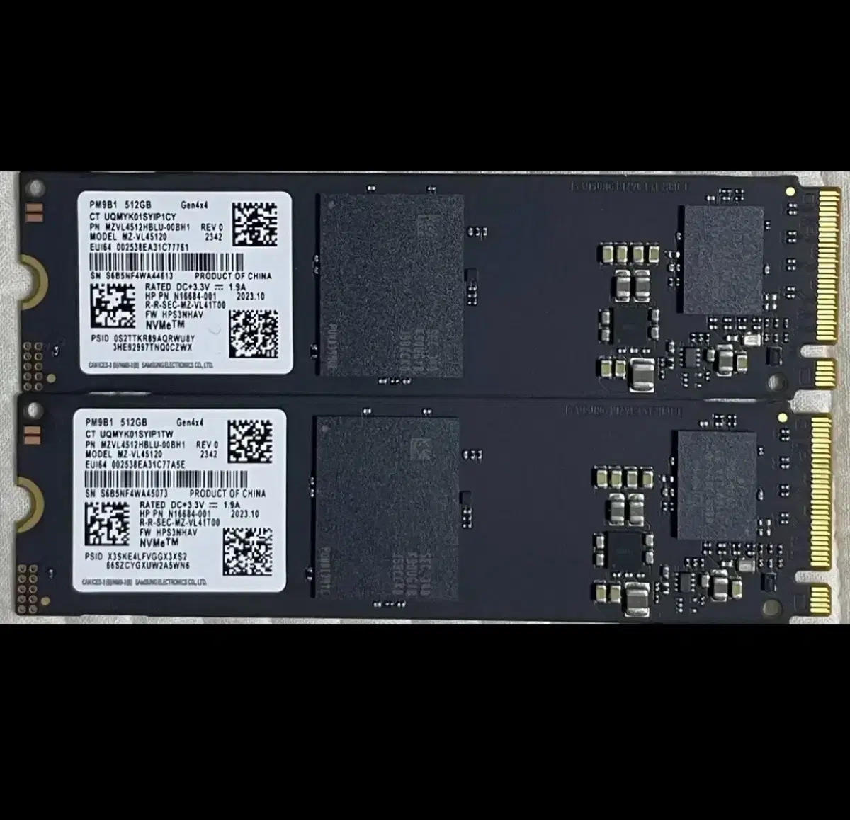 삼성PM9B1 Nvme512G 미사용 팝니다.