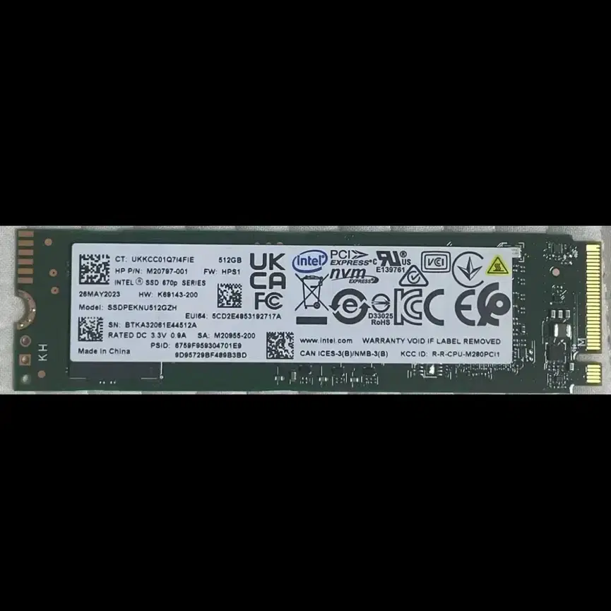 인텔 Nvme512 미사용 팝니다.