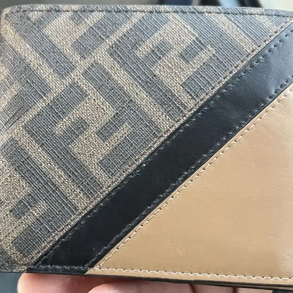 Fendi Fabric Bi-Fold Wallet Brown