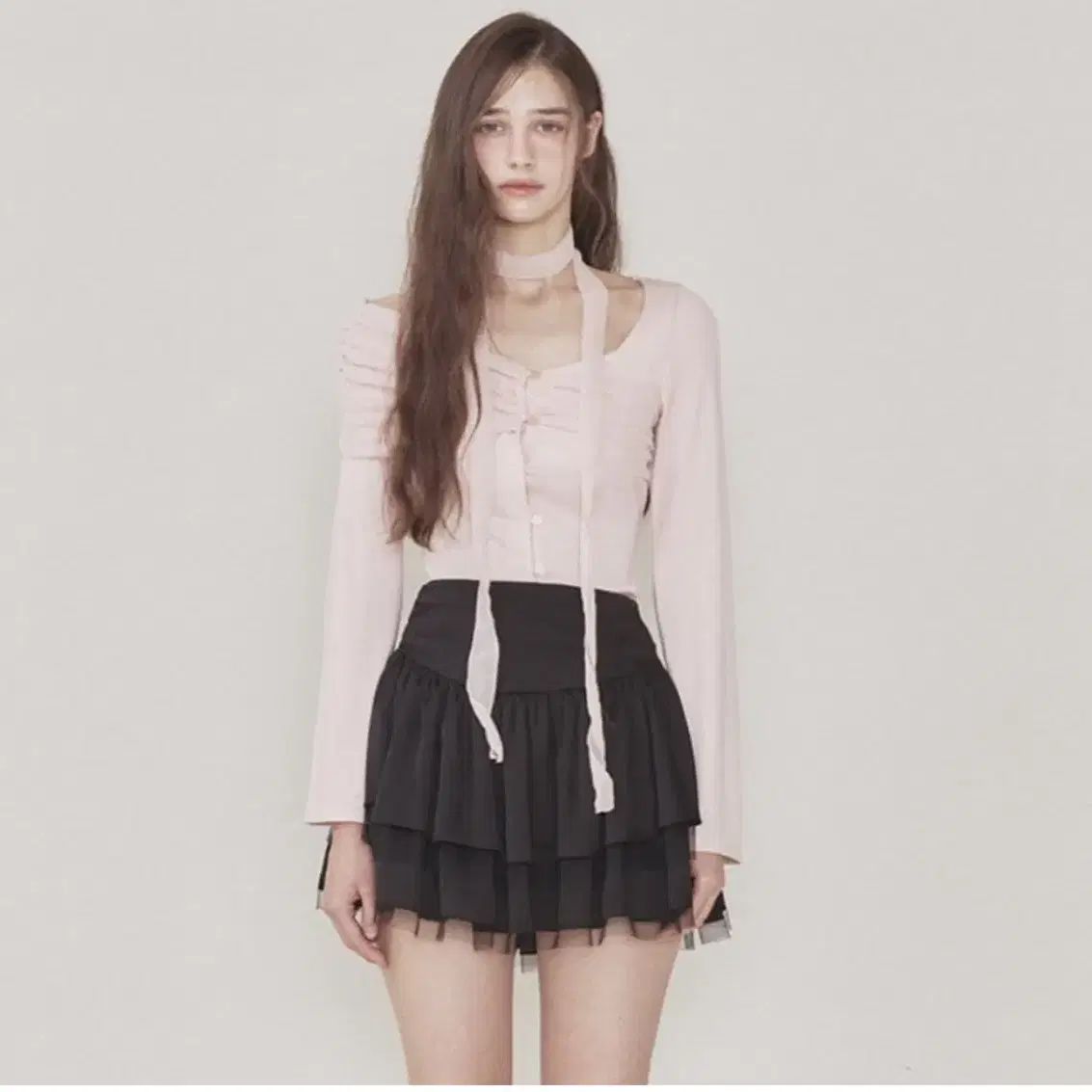 (새상품) 낫유어로즈 chloe blouse pink 클로에 탑