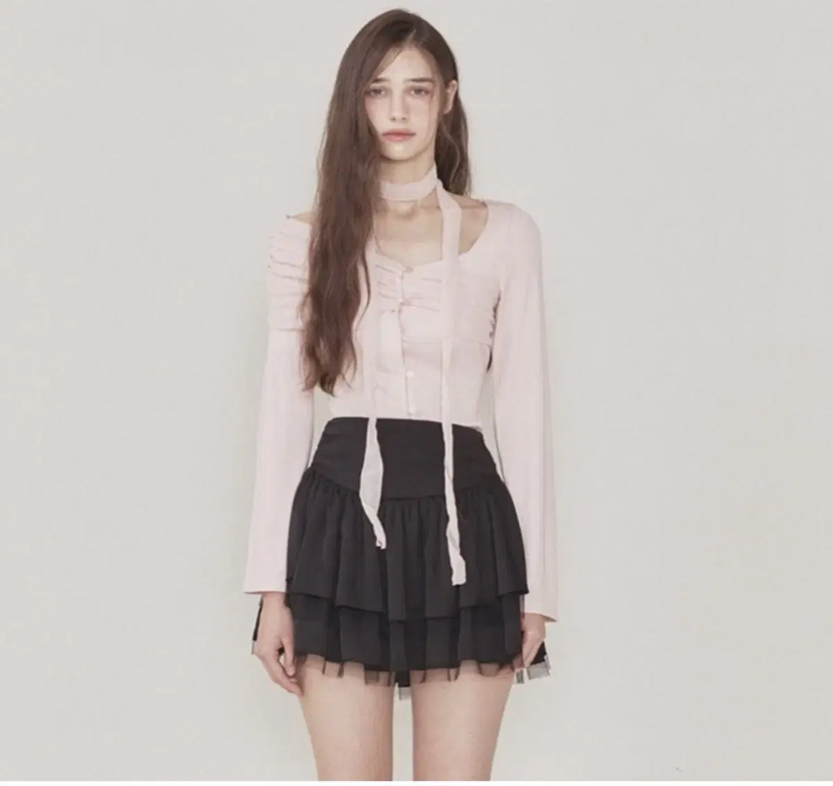 (새상품) 낫유어로즈 chloe blouse pink 클로에 탑