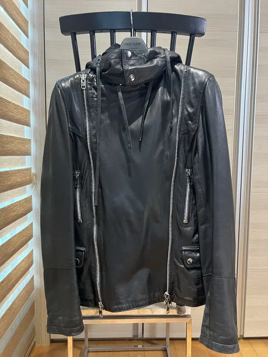 [Medium] All Saints Biker Leather Jacket Black