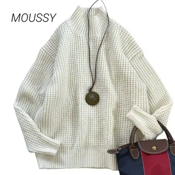 마우지 러프 와이드 터틀넥 니트 볼륨 소매 호와