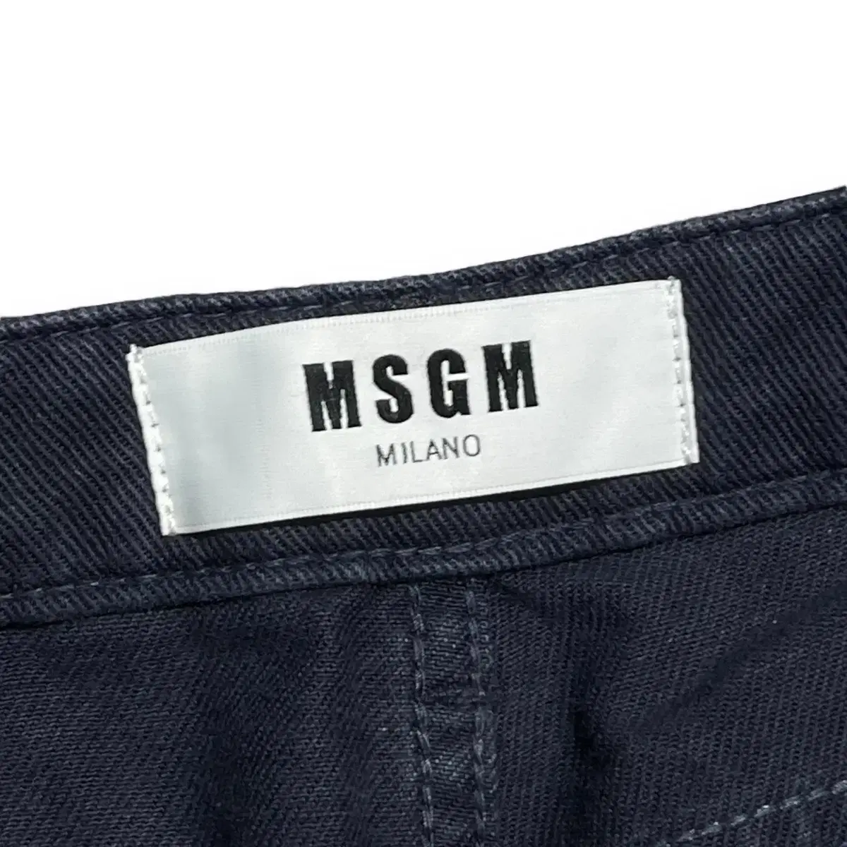 MSGM 레터링 네이비 코튼 팬츠