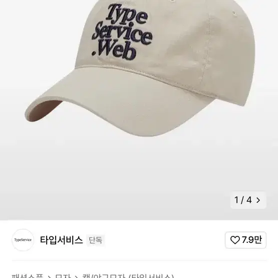 타입서비스 모자 (Typeservice Web Cap)