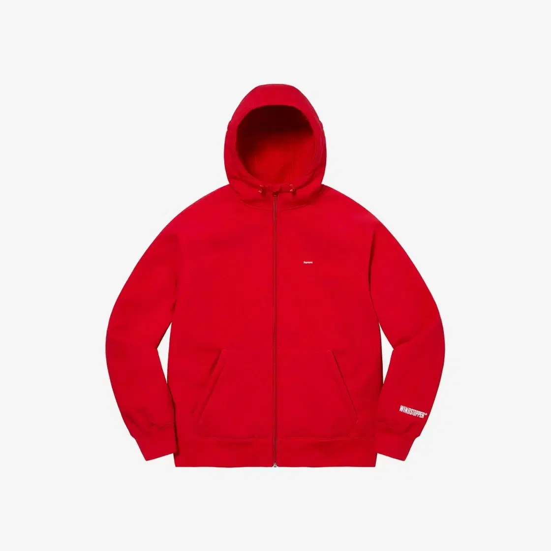 슈프림 레드 후드 집업(XL) Supreme Windstopper Zip