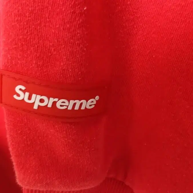 슈프림 레드 후드 집업(XL) Supreme Windstopper Zip