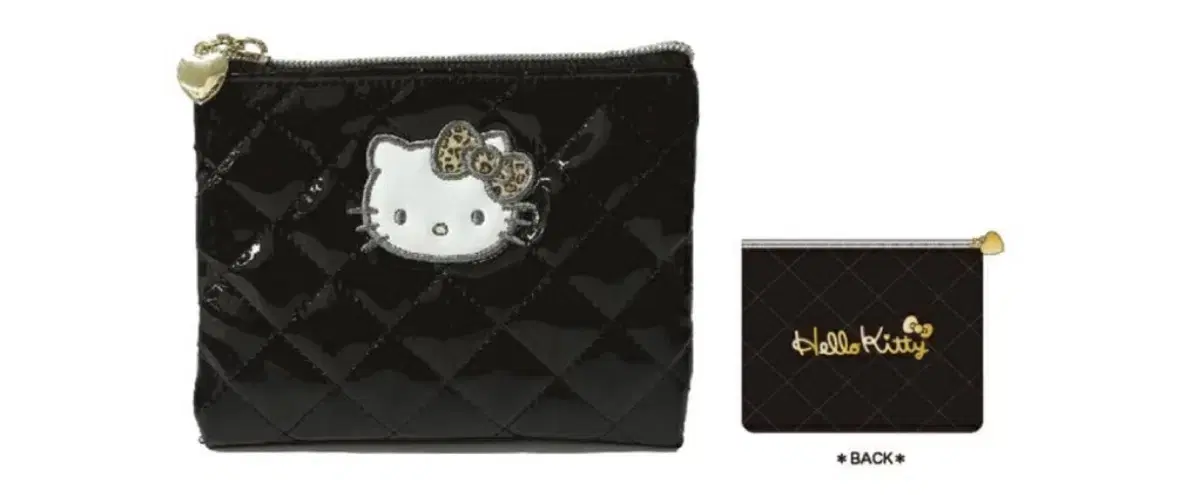 Hello Kitty Black Enamel Pouch