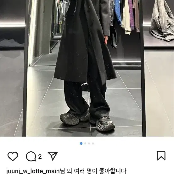 준지 24fw 반더블 롱코트 블랙 48