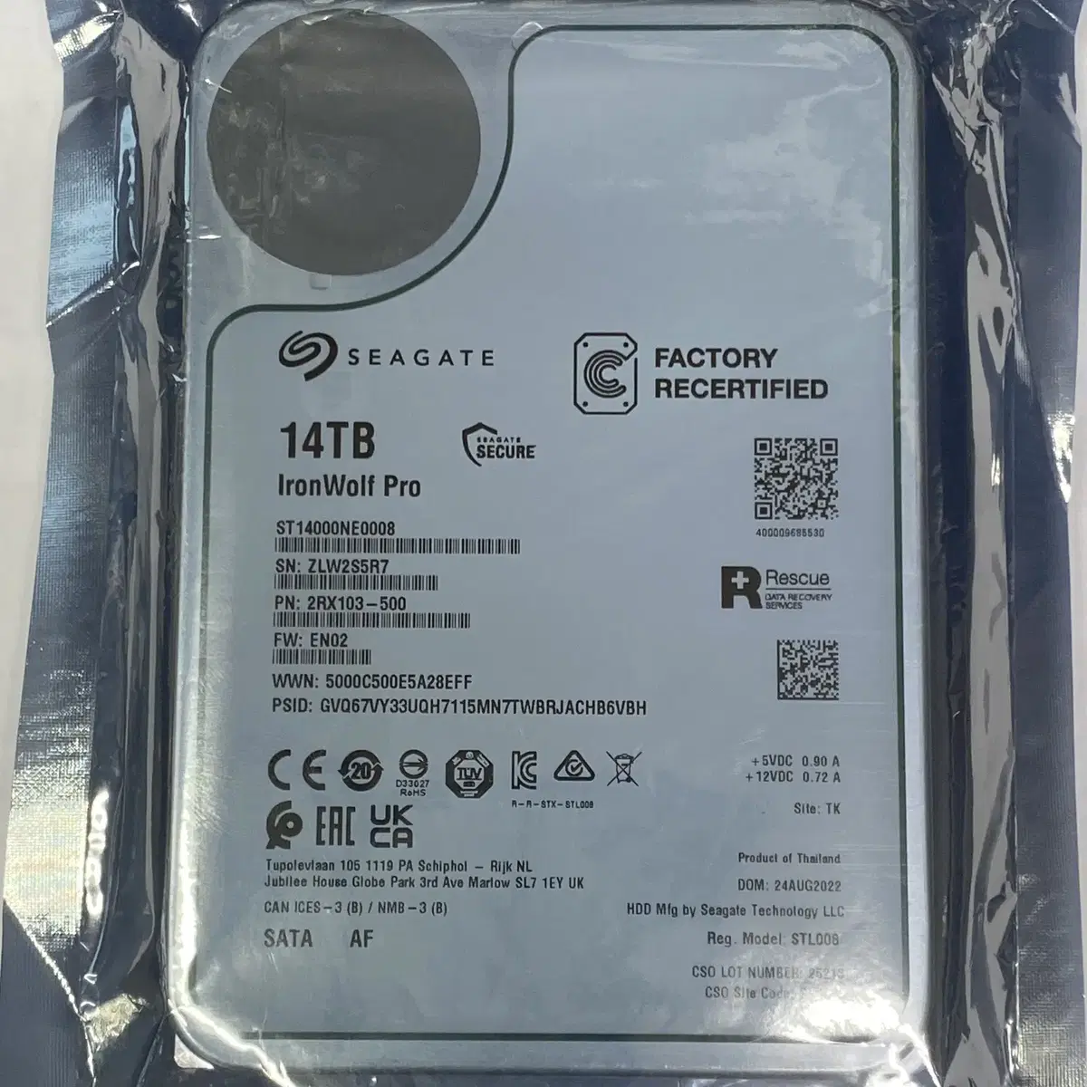 Seagate 14TB IronWolf Pro HDD 14테라 아이언울프