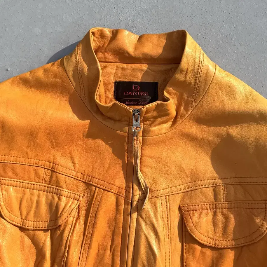 vintage orange leather jacket