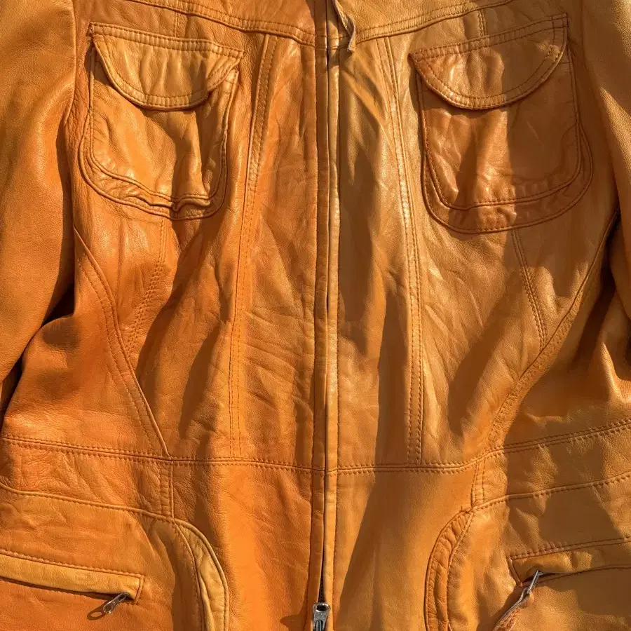 vintage orange leather jacket