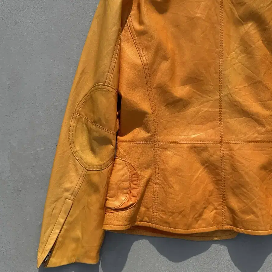 vintage orange leather jacket