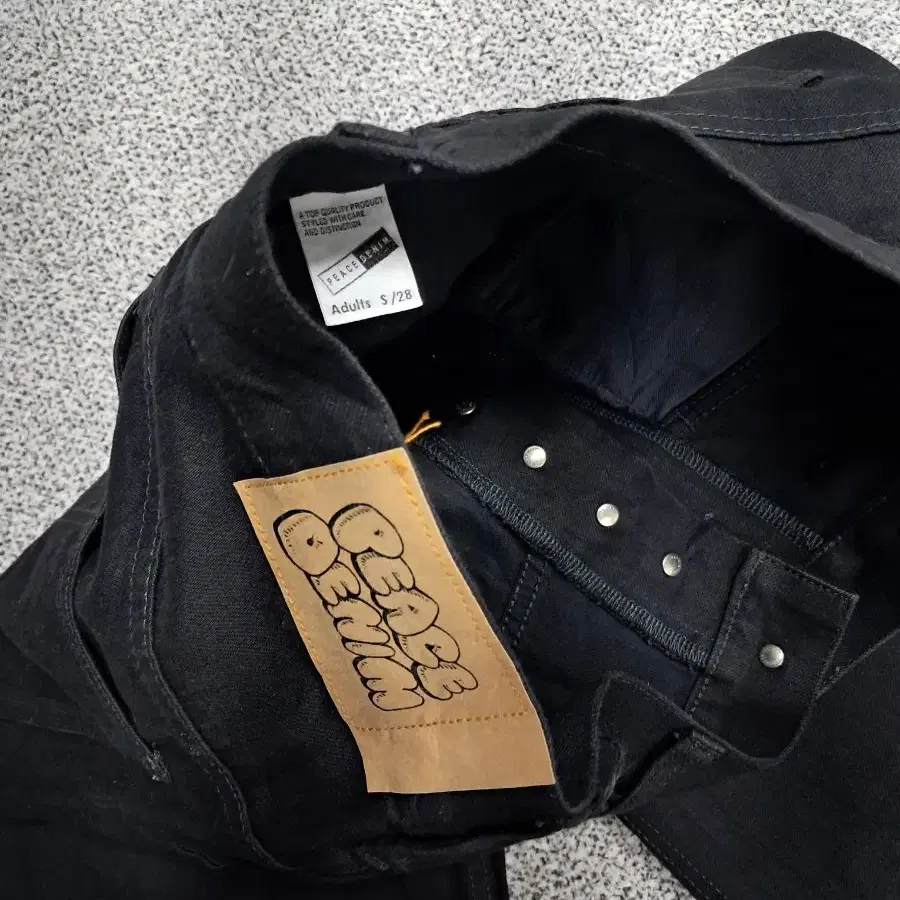 peale denim 일본도메스틱 블랙와이드  카팬터팬츠