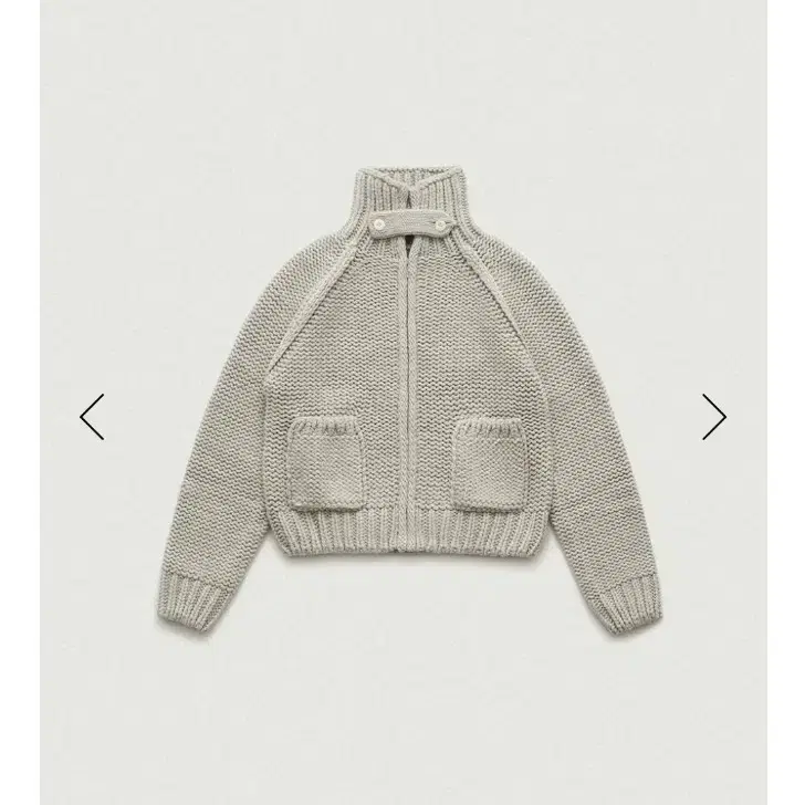 더바넷 솝 집업 Grey Soap Zip-Up Knit Cardigan