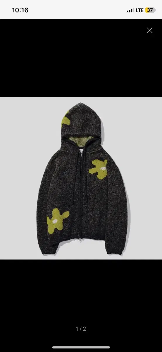 aeae daisy knit hoodie 데이지 니트 후디