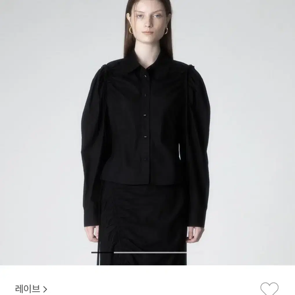 레이브 Ribbon Detail Blouse in Black 리본블라우스