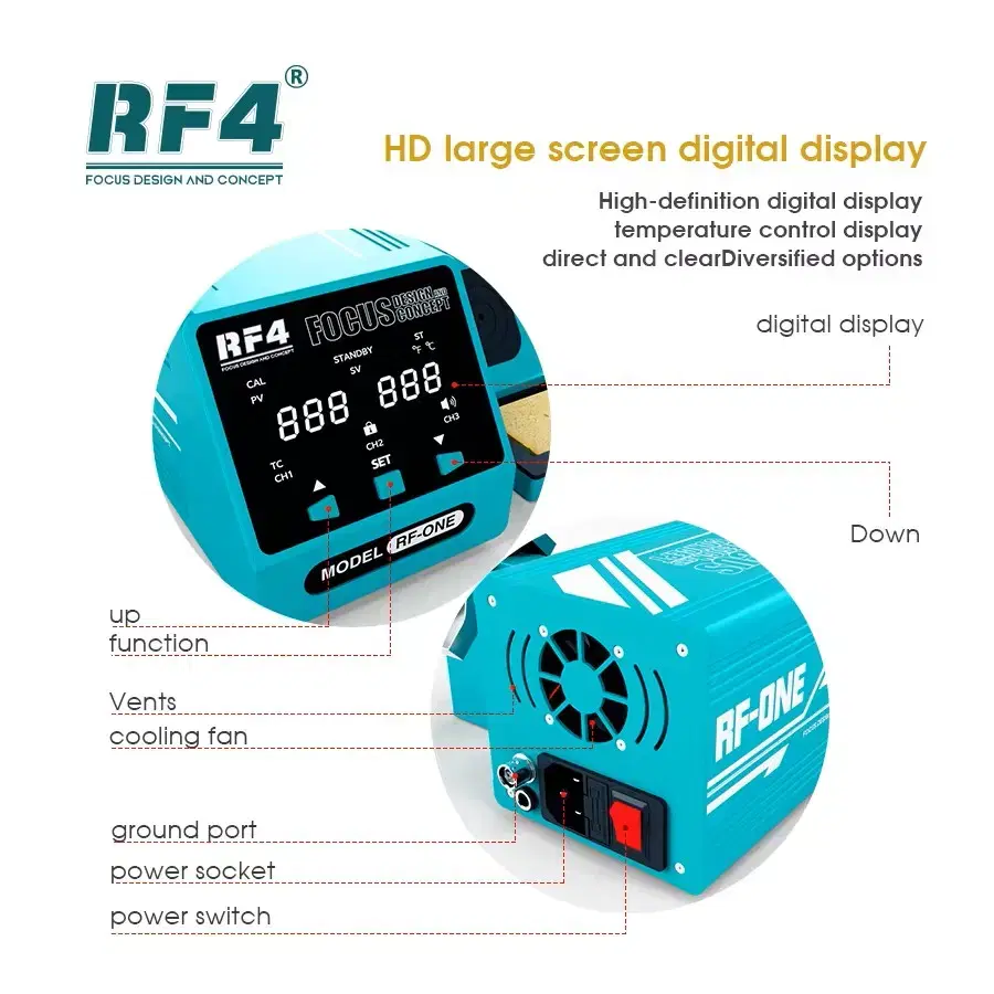 RF4 디지털 납땜 인두기 판매합니다. 팁포함
