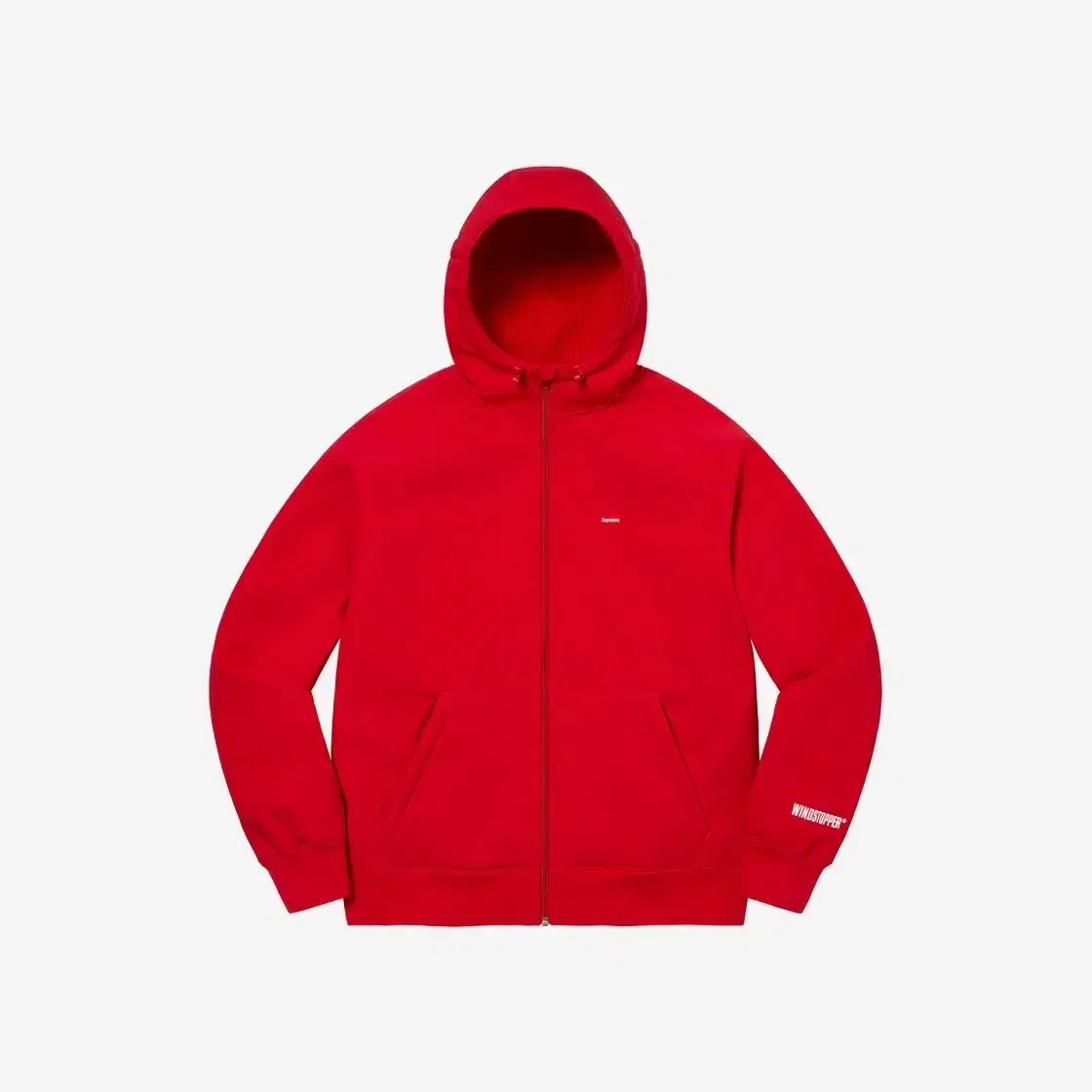 슈프림 레드 후드 집업(XL) Supreme Windstopper Zip