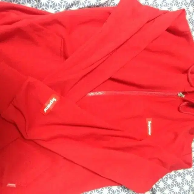 슈프림 레드 후드 집업(XL) Supreme Windstopper Zip