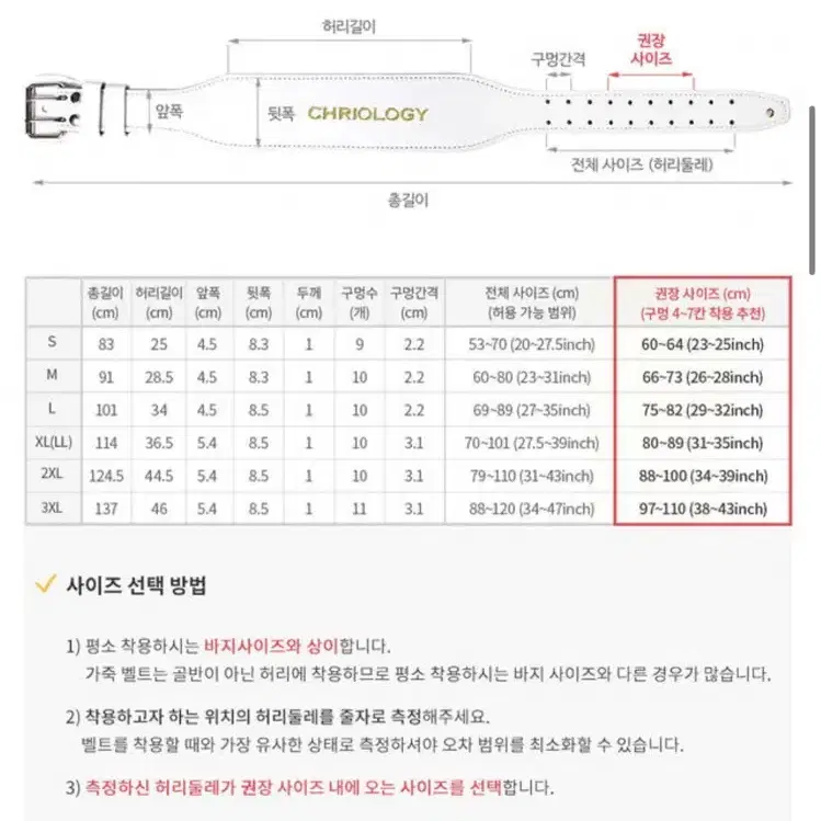 [L] 크리오로지 가죽 리프팅 벨트 / sbd 인저 제로투히어로