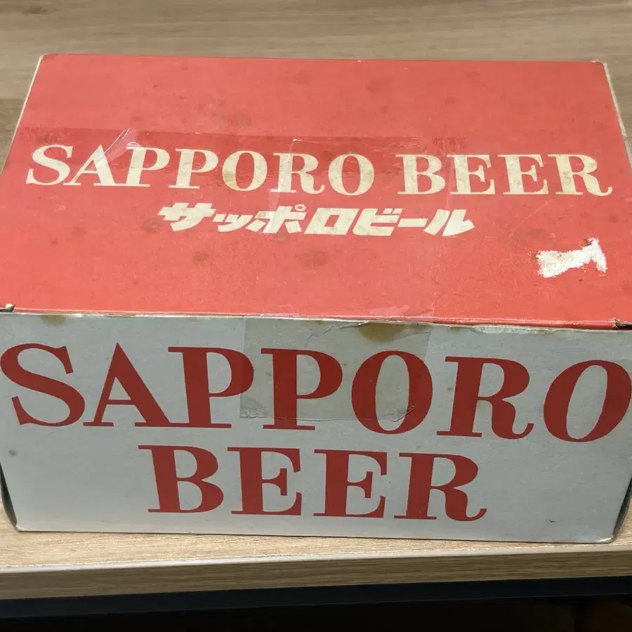 삿포로(Sapporo) 빈티지 한입 맥주잔 6개 세트 감성 레트로