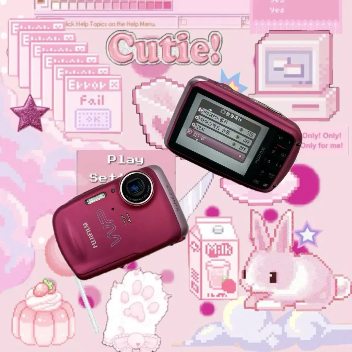 (Nayeon Deca) Fujifilm FinePix Z33 Pink Deca Digital Camera