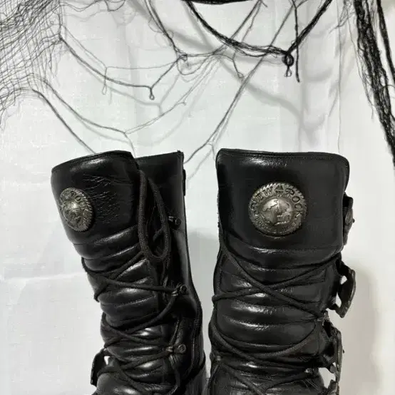 NewRock Flame Skull Punk Boots