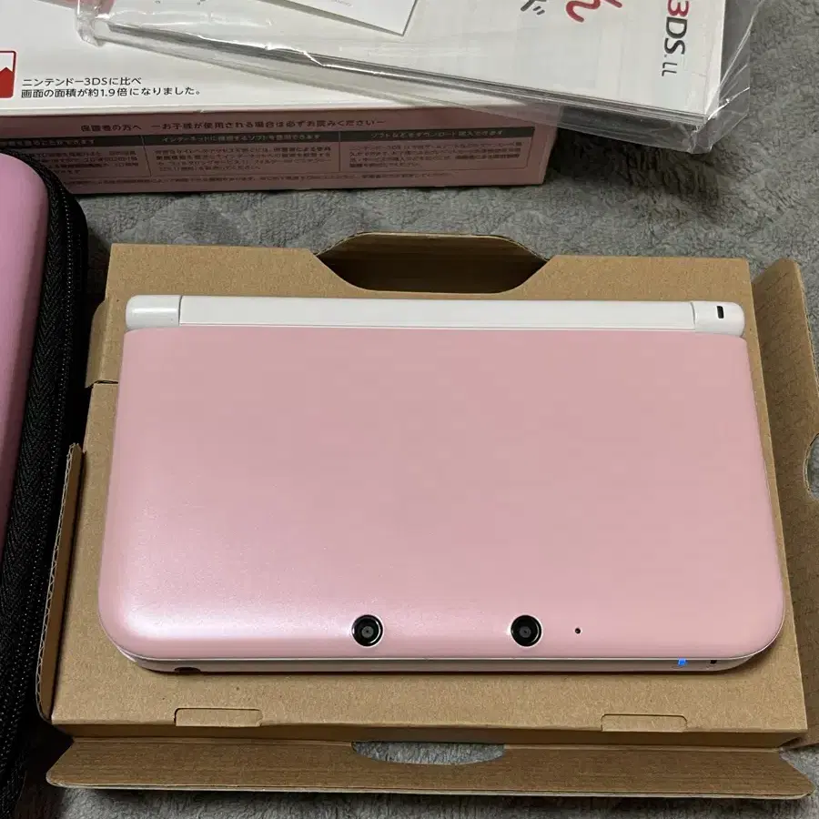 닌텐도 3DS XL 핑크화이트 박스O, 파우치포함