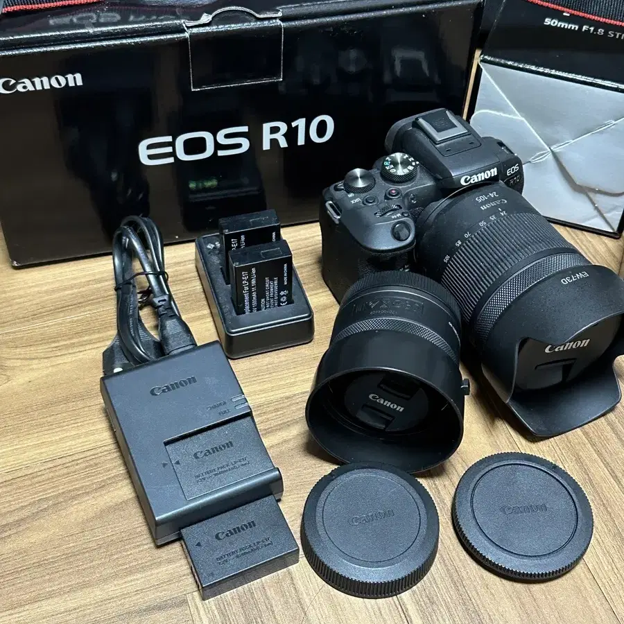 캐논 eos r10 rf24-105mm + rf50mm 미러리스 카메라