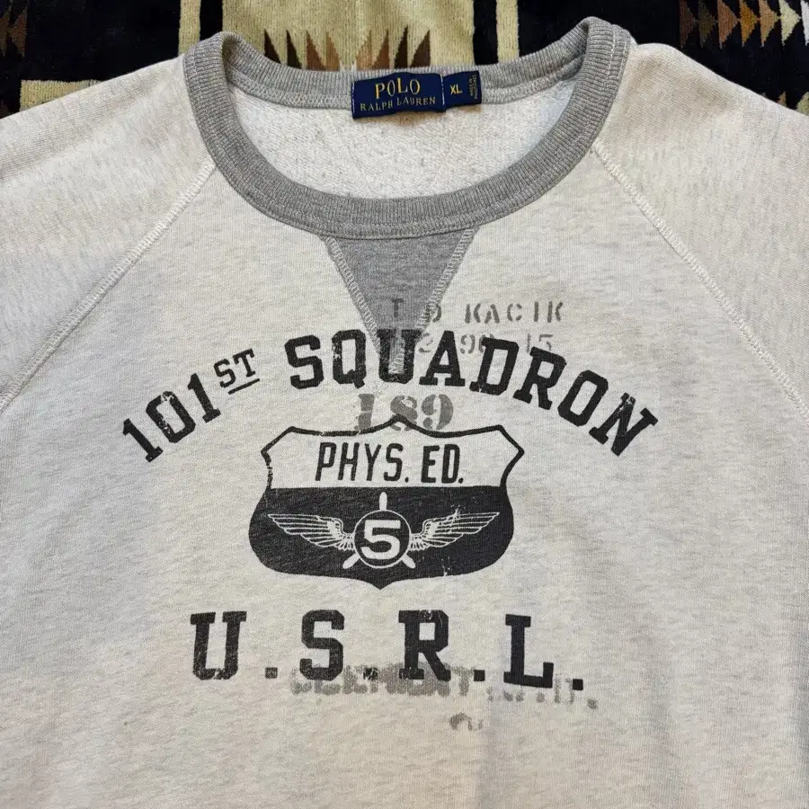 폴로 랄프로렌 USRL 밀리터리 101st Squadron 스웨트셔츠XL