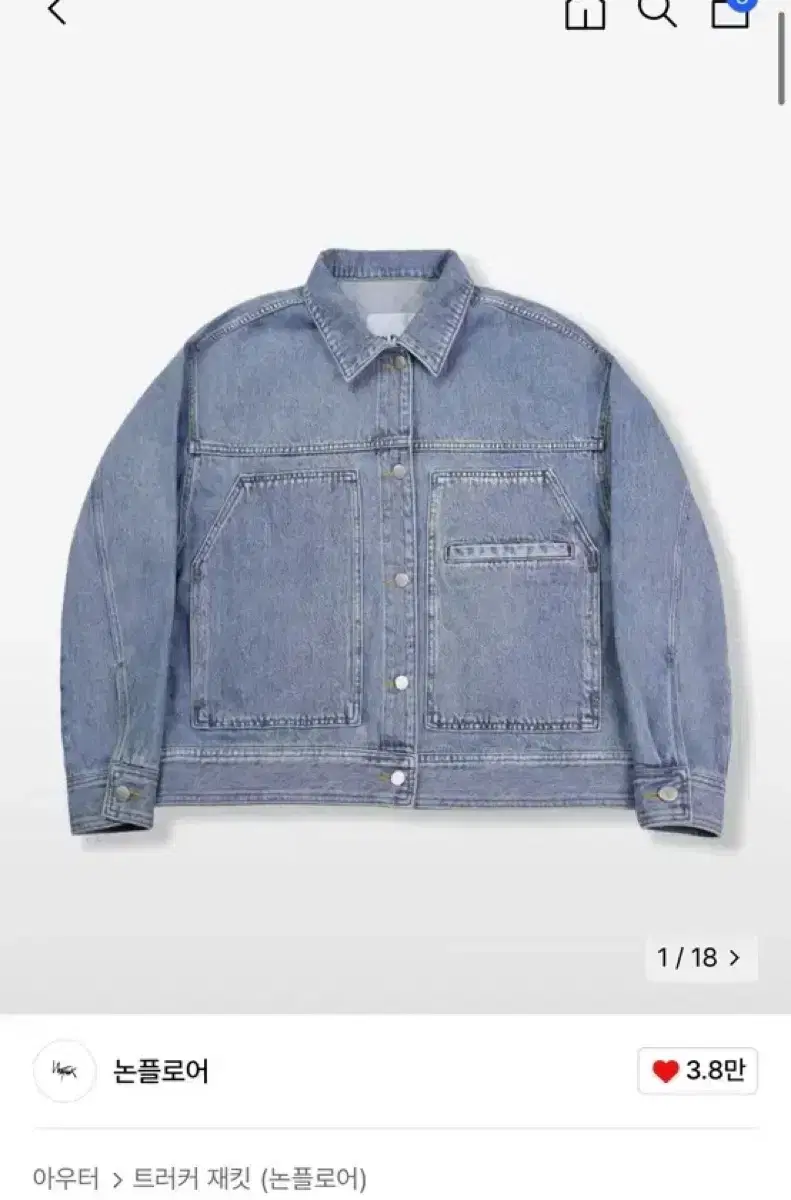 논플로어 WAVE BLUE DENIM JACKET m사이즈