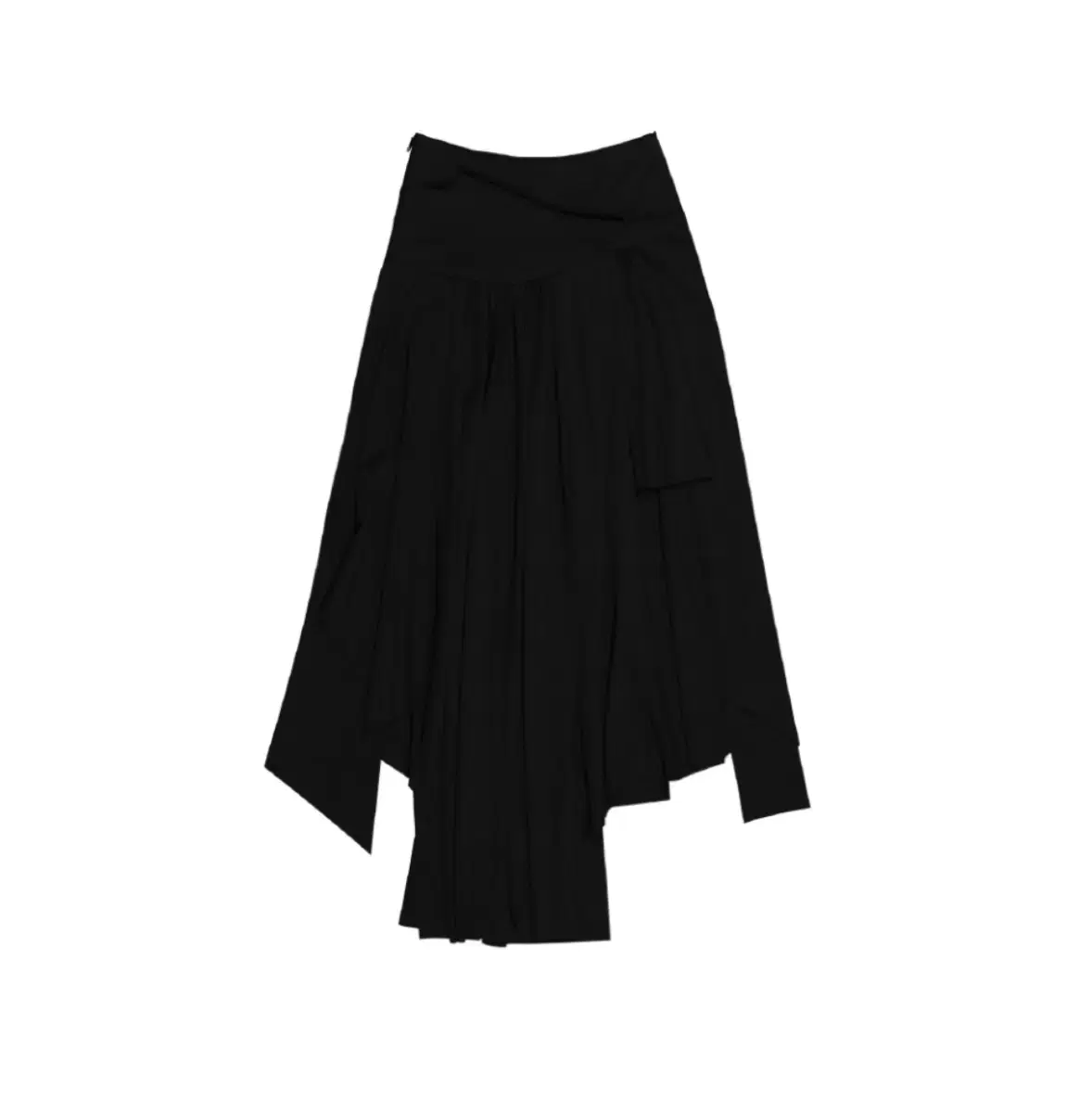 달링유어배드 ASYMMETRIC SHIRRING SKIRT black