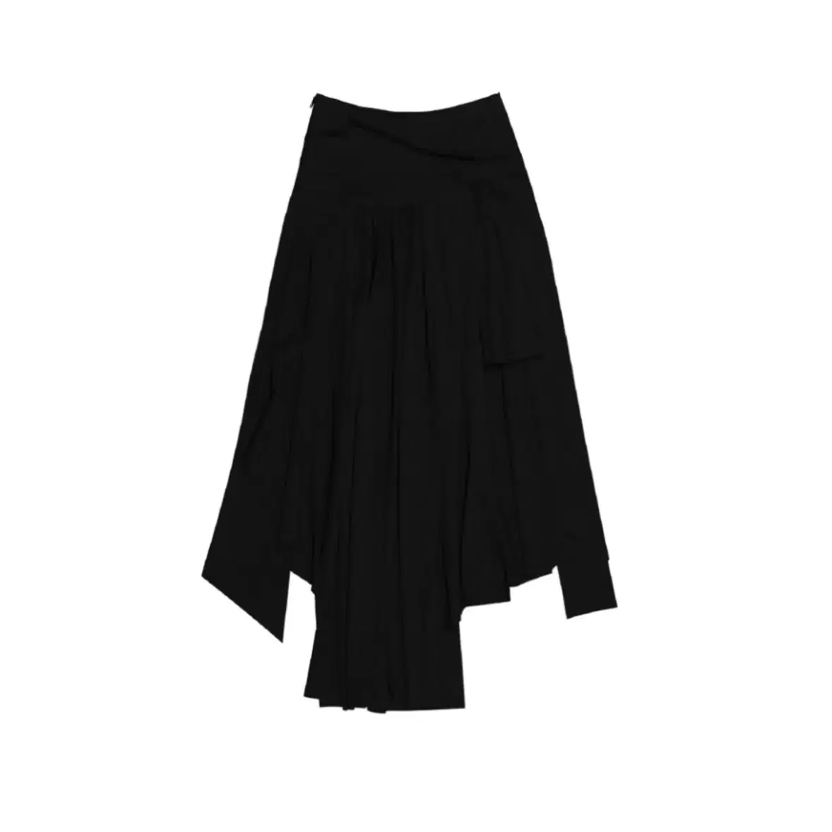 달링유어배드 ASYMMETRIC SHIRRING SKIRT black