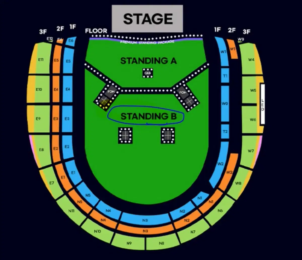 오아시스 내한공연 스탠딩 b-18 구역 10,xxx