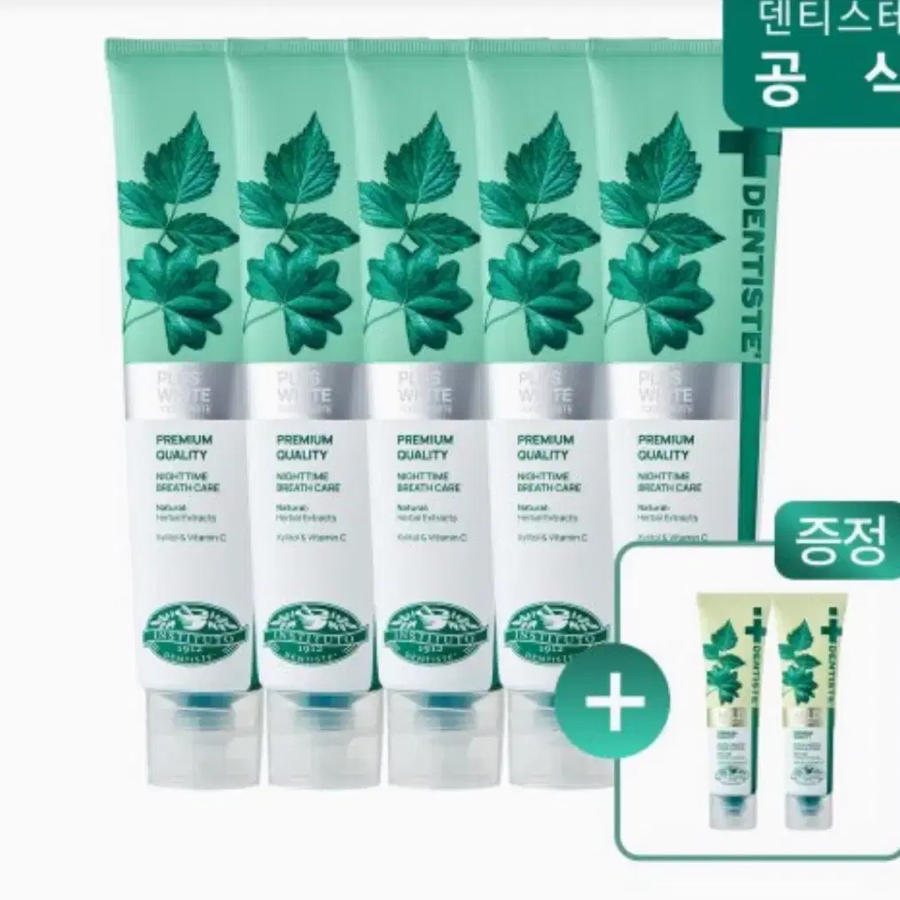 덴티스테 뉴 플러스 화이트 치약 200g 5개+20g 2개 무료배송