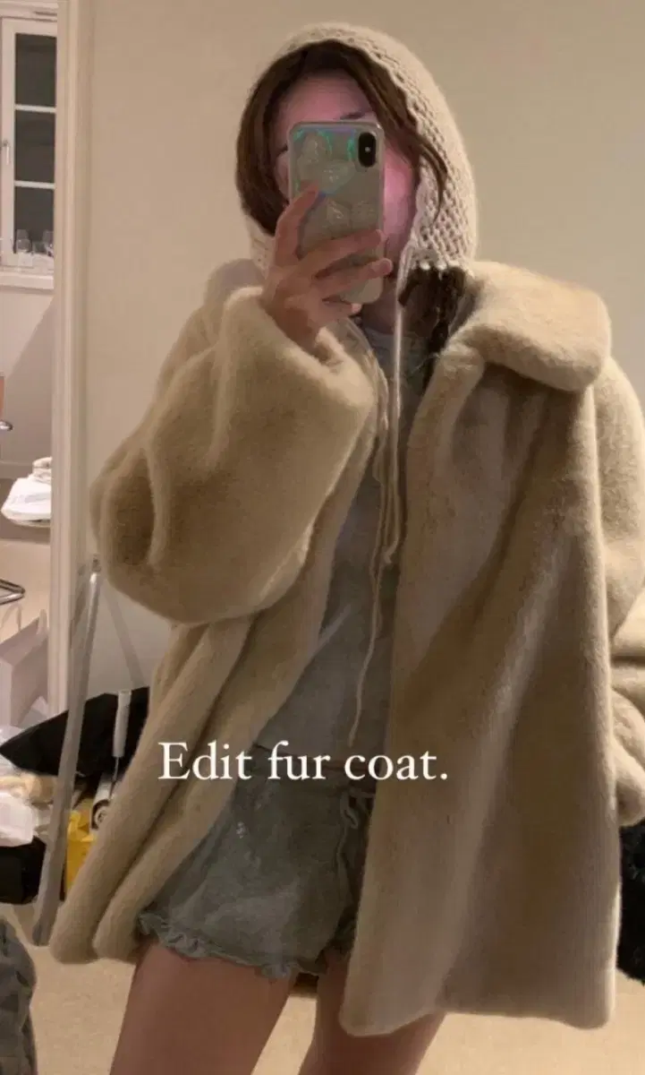 RIBBONBIT edit fur coat 리본빛 에디트 퍼