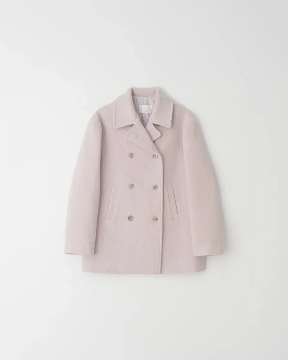 리즈 클로티 하프코트 leeds Clotty coat 라벤더핑크