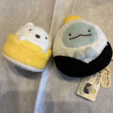 스미코구라시 테노리 봉제 인형과 토카게 오니기리 시로쿠마 타마고 벤토