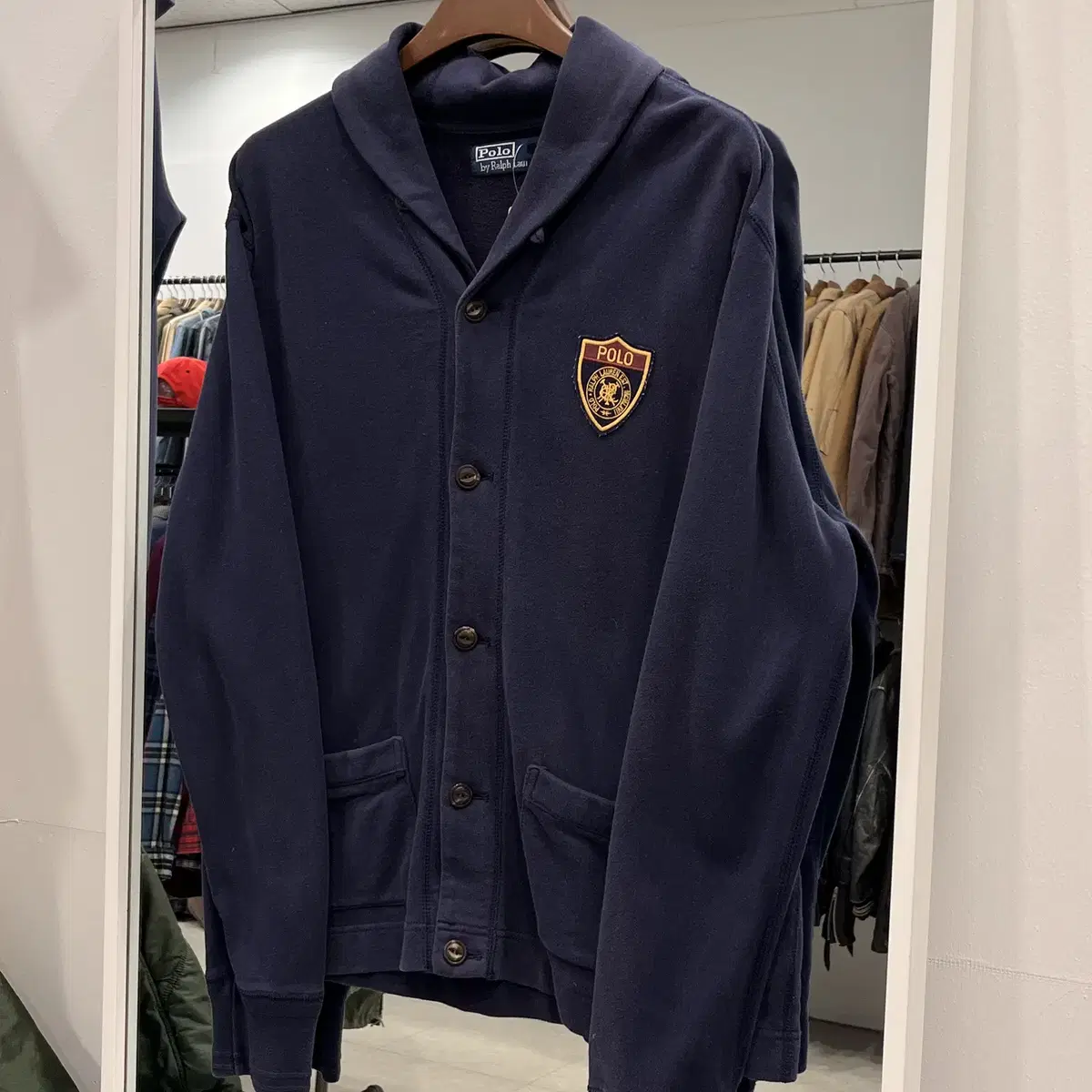 Polo ralph lauren 폴로 랄프로렌 방패로고 숄카라 가디건