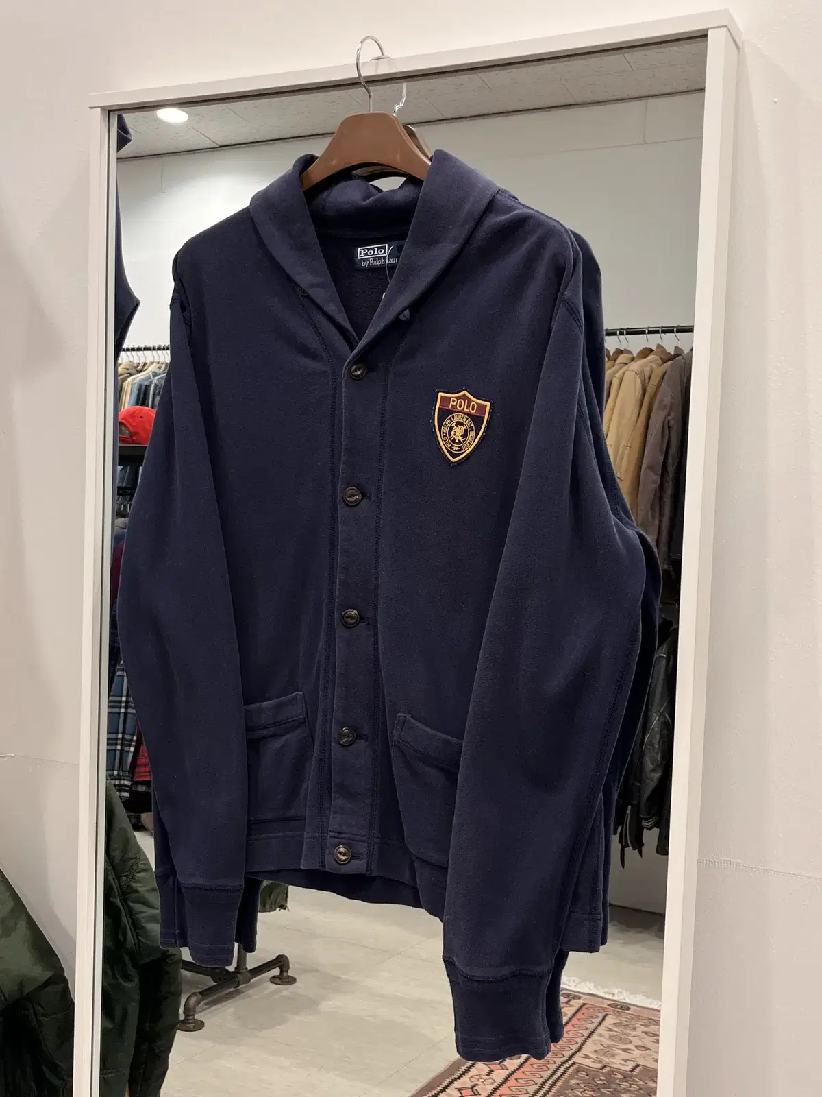 Polo ralph lauren 폴로 랄프로렌 방패로고 숄카라 가디건