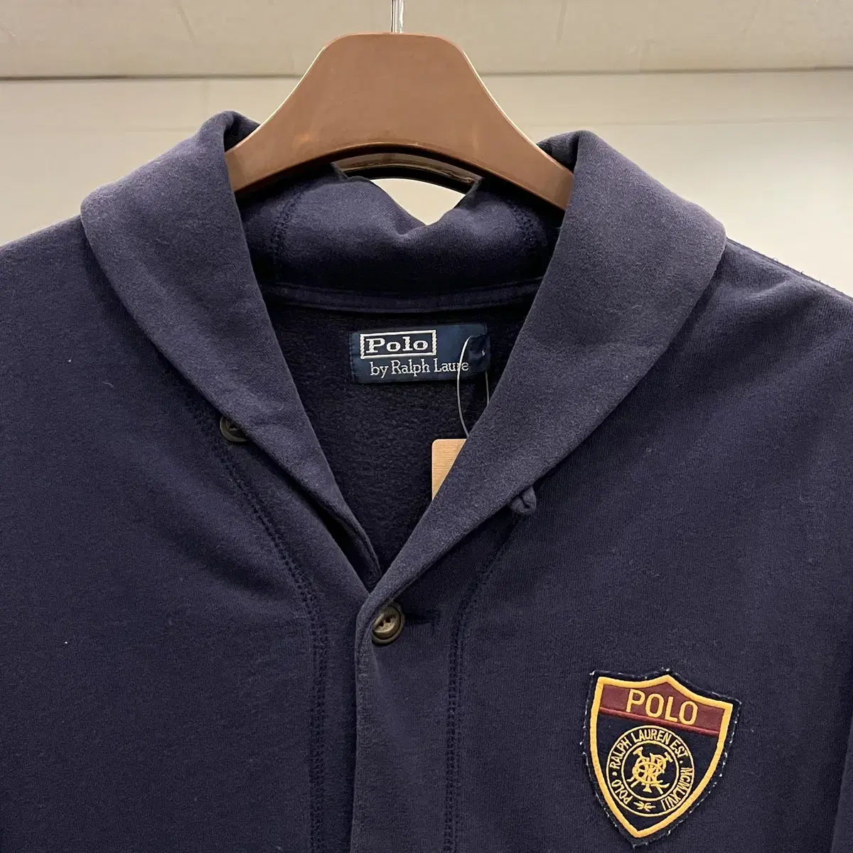 Polo ralph lauren 폴로 랄프로렌 방패로고 숄카라 가디건